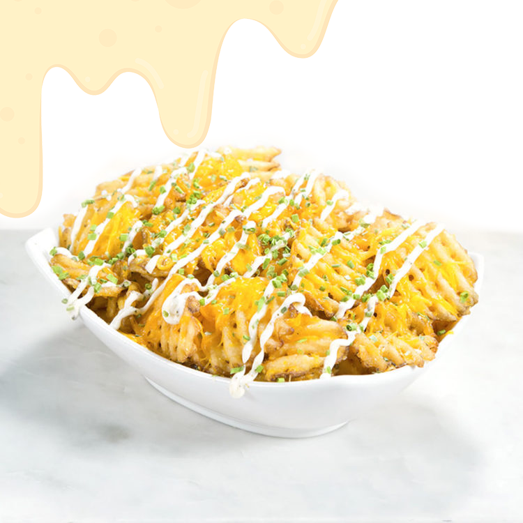 Garlic Cheese Waffle Fries – Crispy, Cheesy & Flavor-Packed