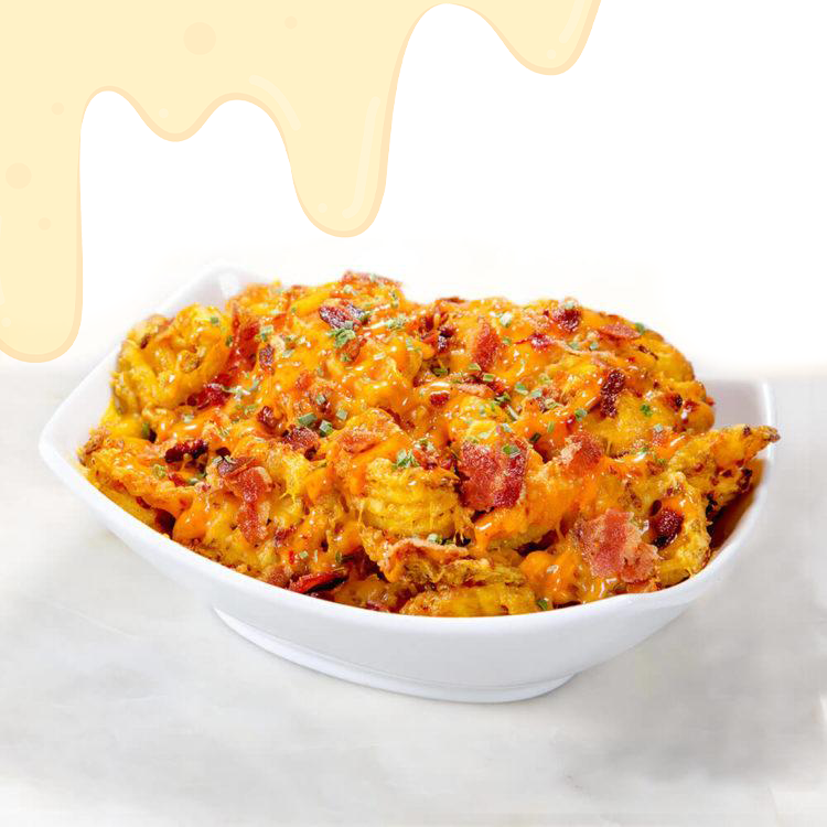 Ultimate Cheesy Bacon Waffle Fries